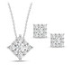 Photo of Cloey 3/4 ct tw. Lab Grown Princess Cluster Pendant Set 10K White Gold Photo of Cloey 3/4 ct tw. Lab Grown Princess Cluster Pendant Set 10K White Gold